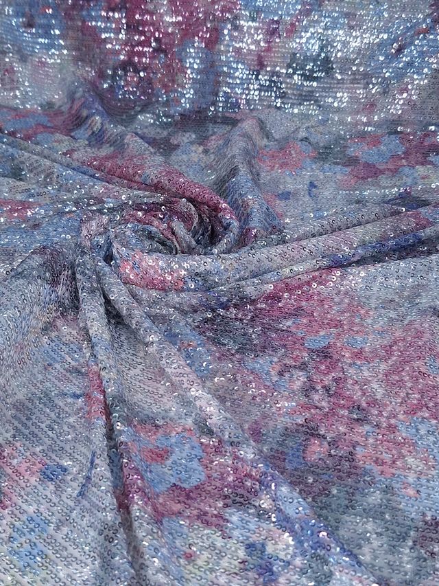 Tul bordado color rosa gris A916, ideal para vestidos de noche de boda y de xv años