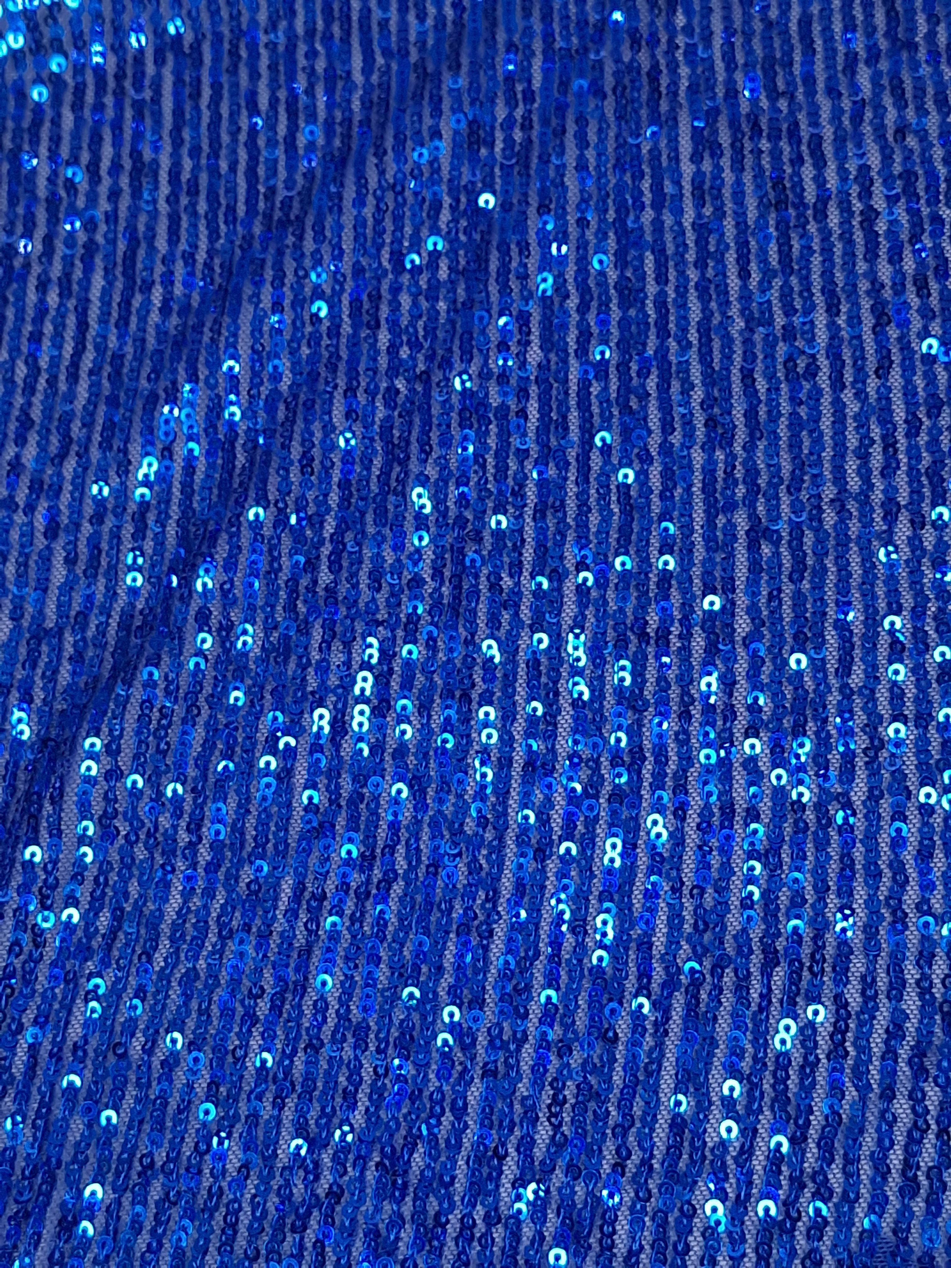 Tul bordado color azul rey A913, ideal para vestidos de noche de boda y de XV años