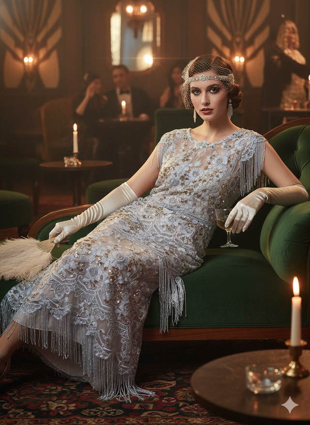 Tul bordado color hueso oro A927, ideal para vestidos de noche de boda y de XV años
