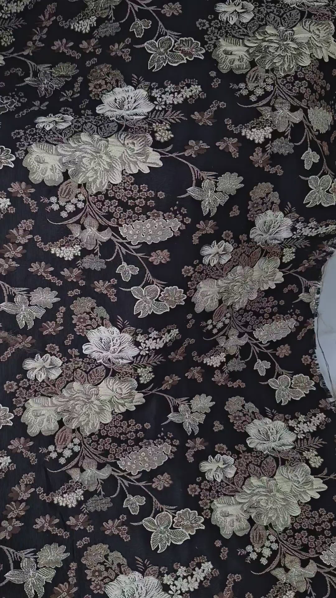 Tul bordado color oro A798, ideal para vestidos de noche de boda y de XV años