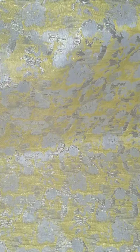 Tul bordado color Amarillo H181, ideal para vestidos de noche de boda y de XV años