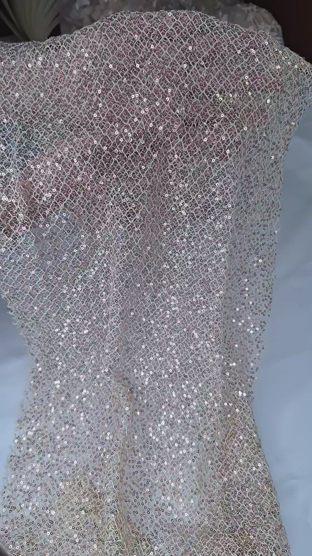Tul bordado color oro A830, ideal para vestidos de noche de boda y de XV años