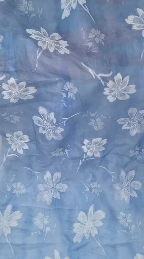 Tul bordado color plumbago H185, ideal para vestidos de noche de boda y de XV años