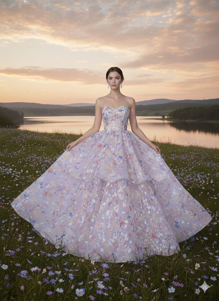 Tul bordado color rosa A620, ideal para vestidos de noche de boda y de XV años